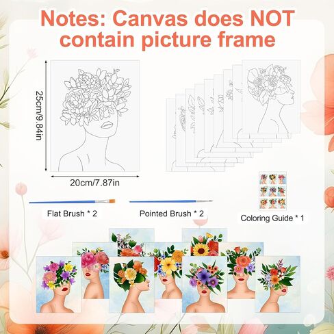قماشية مسبقة مسبقًا ، 9 أجهزة كمبيوتر مثقفة ، قم بقطعة Cat و Dog Canvas Papers Animal Pre Canvas Diy جاهزة لطلاء مجموعة مخططات مع 4 هدايا للفنون الفرش in Kuwait