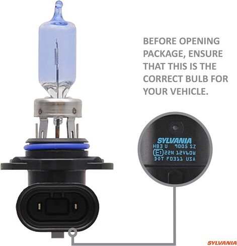 SYLVANIA - 9005 (HB3) SilverStar zXe High Performance Halogen Headlight Bulb - Bright White Light Output, HID Attitude, Xenon Fueled Technology (Contains 2 Bulbs) in Saudi Arabia