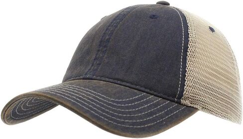 The Vintage Year Washed Cotton Unstructured Soft Mesh Adjustable Trucker Baseball Cap in Kuwait