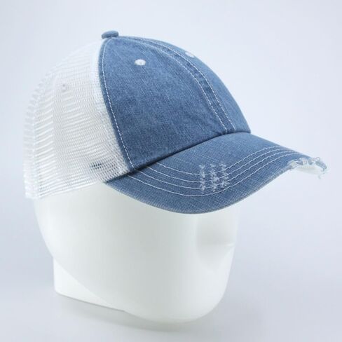 The Vintage Year Washed Cotton Unstructured Soft Mesh Adjustable Trucker Baseball Cap in Kuwait