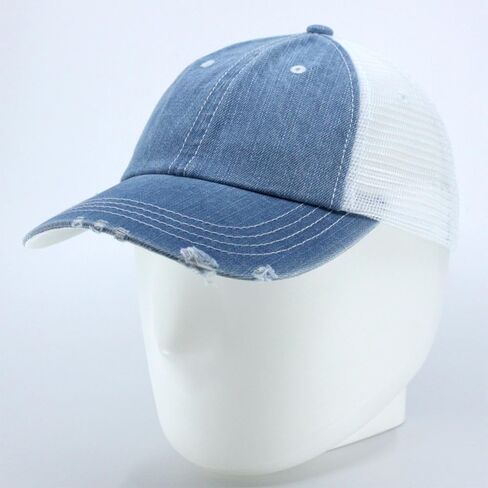 The Vintage Year Washed Cotton Unstructured Soft Mesh Adjustable Trucker Baseball Cap in Kuwait