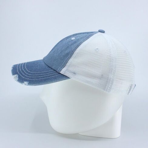 The Vintage Year Washed Cotton Unstructured Soft Mesh Adjustable Trucker Baseball Cap in Kuwait