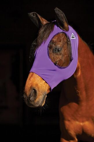 Professional's Choice Comfort-Fit Horse Fly Mask - Pony Tracks Pattern - Maximum Protection and Comfort for Your Horse in Kuwait