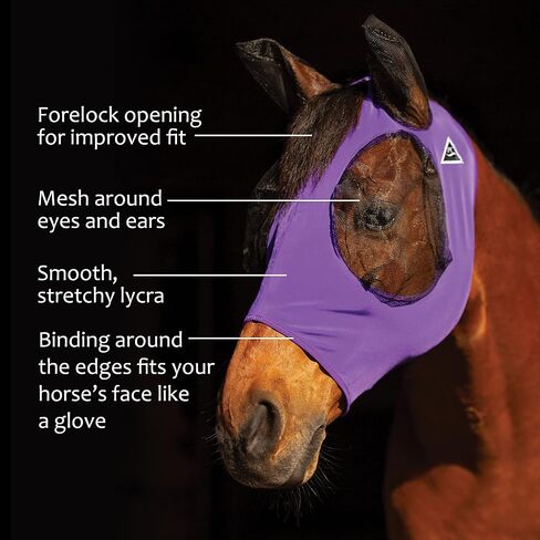 Professional's Choice Comfort-Fit Horse Fly Mask - Pony Tracks Pattern - Maximum Protection and Comfort for Your Horse in Kuwait