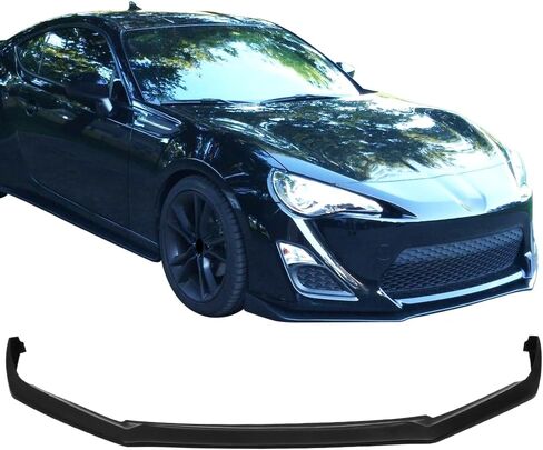 Front Bumper Lip Compatible with 2013-2016 Scion FRS, STI Style PU Black Front Lip Spoiler Splitter by IKON MOTORSPORTS, 2014 2015 in Saudi Arabia