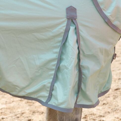 ملاءة ذبابة الحصان مع غطاء رقبة قابل للفصل وغطاء للبطن، ملاءة ذبابة قابلة للتعديل للأحصنة، شبكة تدفق هواء الخيول، ملاءة صيفية بيضاء 81 in Kuwait