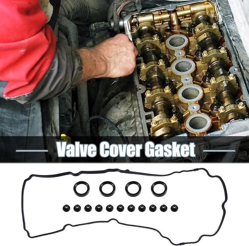 uxcell 2 Set Engine Valve Cover Gaskets Seals No.6E5Z-6C535-AB/7T4Z-6C535-A/BR3Z-6C535-B for Ford Explorer 2013-2019 Black in Saudi Arabia
