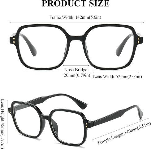 LJCZKA Blue Light Blocking Glasses Square for Women and Men,Retro 90s Rectangle Computer Gaming Glasses in Saudi Arabia