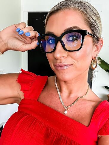 DIFF Bella XS EXTRA SMALL FRAMES Designer Square Computer Blue Light Blocking Glasses for Women w/petite narrow face in Saudi Arabia
