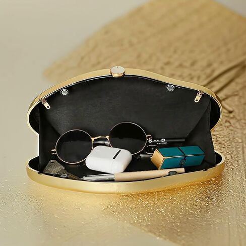 4 Pcs Clutch Purse Set for Women, Acrylic Shell Evening Bag with Earrings & Chain for Wedding, Prom & Party in Saudi Arabia