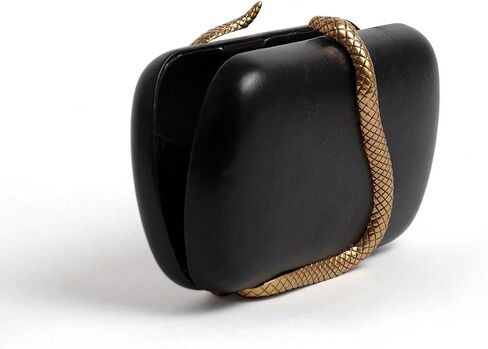 RomanticDesign Women Unique PU Leather Evening Clutch Chic Snake Pattern Decor Purse Party Banquet Wedding Handbag in Kuwait