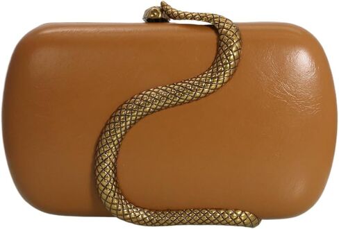 RomanticDesign Women Unique PU Leather Evening Clutch Chic Snake Pattern Decor Purse Party Banquet Wedding Handbag in Kuwait