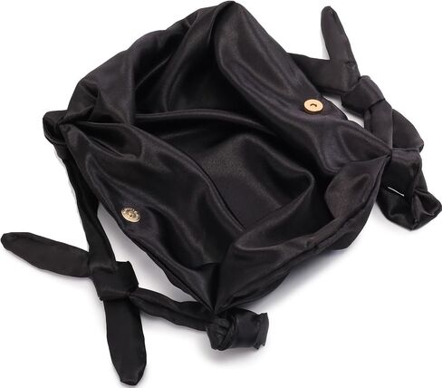 Satin Clutch Purse with Knots,adjustable Silk Top-handle Knots Evening Bag for Women Wedding Party Pure handmade Handbag in Saudi Arabia