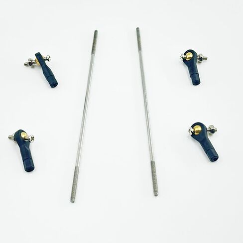 2PCS RC Toy Push Rod Adjustable Tie Rods Ball Head Joint Servo Linkage Link Rod for RC Airplane Helicopter Car Boat DIY Model Toy Parts (M3x150mm) in Kuwait