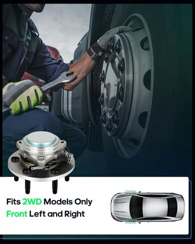 Scitoo 1* Wheel Hub تحمل الجبهة اليمنى اليسرى للفترة 2007-2014 لـ Cadillac Escalade لشيفروليه أفالانش ، سيلفرادو 1500 ، الضواحي 1500 ، تاهو ل GMC Sierra 1500 ، Yukon ، Yukon XL 1500 515097 in Kuwait