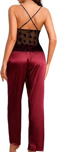 Kaei&Shi Sexy Heart Pajamas,Satin Pajama Sets For Women 2 Piece,Getting Ready Outfits Bridal Party Valentines Vday in Saudi Arabia