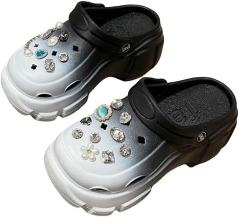 Women's Fashion Clogs, Thick Soft Sole Two-Way Clogs, Breathable Beach and Garden Clogs in Saudi Arabia