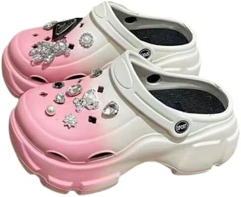 Women's Fashion Clogs, Thick Soft Sole Two-Way Clogs, Breathable Beach and Garden Clogs in Saudi Arabia