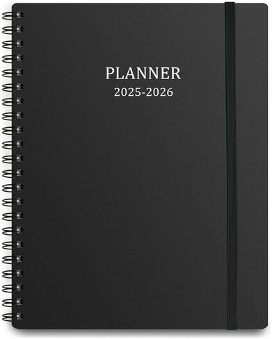 Planner 2025-2026, Monthly Planner Runs Jul 2025 to Jun 2026, Calendar Planner with Sturdy PP Cover, Weekly Planner 2025, Laminated Tabs, Twin Wire Binding, Elastic Bond, A5 Monthly Planners 2025-2026 in Saudi Arabia