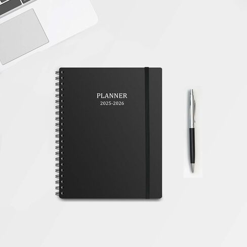 Planner 2025-2026, Monthly Planner Runs Jul 2025 to Jun 2026, Calendar Planner with Sturdy PP Cover, Weekly Planner 2025, Laminated Tabs, Twin Wire Binding, Elastic Bond, A5 Monthly Planners 2025-2026 in Saudi Arabia
