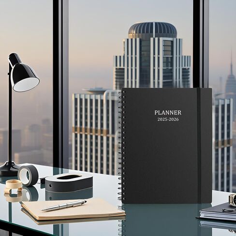 Planner 2025-2026, Monthly Planner Runs Jul 2025 to Jun 2026, Calendar Planner with Sturdy PP Cover, Weekly Planner 2025, Laminated Tabs, Twin Wire Binding, Elastic Bond, A5 Monthly Planners 2025-2026 in Saudi Arabia