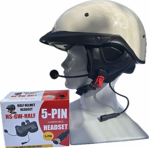 Soman H6 Half Helmet with Honda Compatible 5-Pin Headset in Kuwait