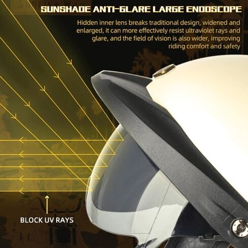 Soman H6 Half Helmet with Honda Compatible 5-Pin Headset in Kuwait