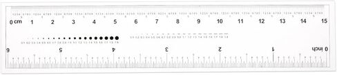 HARFINGTON Film Flexible 4 Inch 0.1mm Scale PET Plastic Folding Straight Ruler Calibration Soft Ruler Measuring Tool for Factory, Transparent in Kuwait