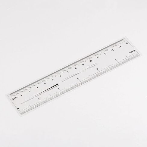 HARFINGTON Film Flexible 4 Inch 0.1mm Scale PET Plastic Folding Straight Ruler Calibration Soft Ruler Measuring Tool for Factory, Transparent in Kuwait