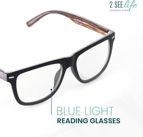 TR90 Matte Black Sturdy Blue Light Reading Glasses Men with Trendy Design - Large & Thick Frame Computer Readers for Men - Comfy for all Face Shapes Cheaters Reading Glasses - Blue Light Readers 1.75 in Saudi Arabia
