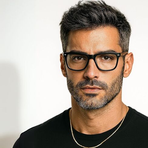 TR90 Matte Black Sturdy Blue Light Reading Glasses Men with Trendy Design - Large & Thick Frame Computer Readers for Men - Comfy for all Face Shapes Cheaters Reading Glasses - Blue Light Readers 1.75 in Saudi Arabia