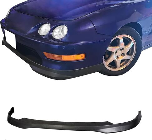 الشفة الأمامية المصد الأمامية متوافقة مع 1998-2001 Acura Integra ، Black PP Front Lip Finisher Under Chin Spoiler Add On Bodykit Air Dam Diffuser by Ikon Motorsports ، 1999 2000 in Kuwait