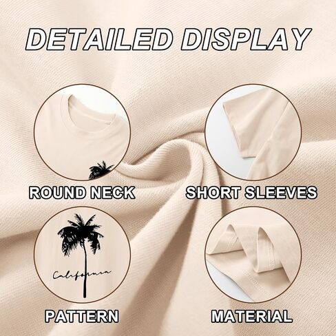 Boys Graphic Tees Palm Tree Print Beach Tshirt Kids Hawaiian Vacation T Shirts Summer Tee Tops for Teen Boys in Saudi Arabia