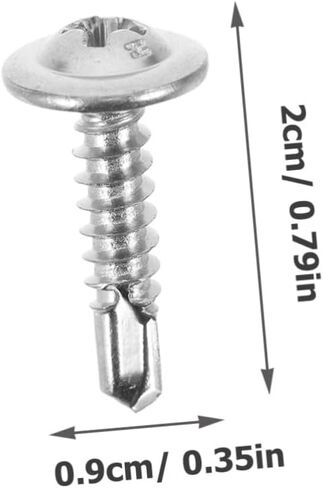 100pcs مسامير التنصت الذاتي ذاتية الحفر ذاتية الحفر لمشاريع DIY المعدنية مقاومة وسهلة التثبيت in Kuwait