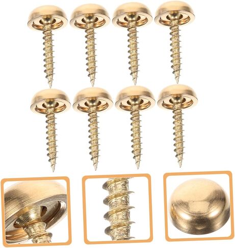 8pcs Self-Tapping Screws Screw Caps Screws Caps Screw Cover Brass Decorative Screws with Caps Brass Nails Screws Decorative Cap Brass Screws Decorative Brass Screws for Wood, S3571LB03V in Saudi Arabia