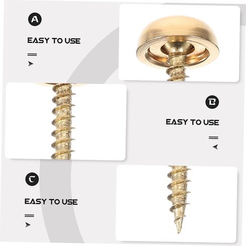 8pcs Self-Tapping Screws Screw Caps Screws Caps Screw Cover Brass Decorative Screws with Caps Brass Nails Screws Decorative Cap Brass Screws Decorative Brass Screws for Wood, S3571LB03V in Saudi Arabia