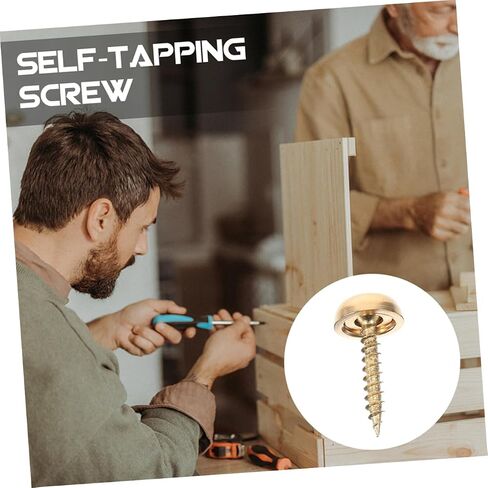 8pcs Self-Tapping Screws Screw Caps Screws Caps Screw Cover Brass Decorative Screws with Caps Brass Nails Screws Decorative Cap Brass Screws Decorative Brass Screws for Wood, S3571LB03V in Saudi Arabia