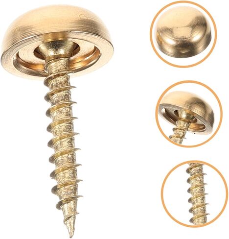 8pcs Self-Tapping Screws Screw Caps Screws Caps Screw Cover Brass Decorative Screws with Caps Brass Nails Screws Decorative Cap Brass Screws Decorative Brass Screws for Wood, S3571LB03V in Saudi Arabia