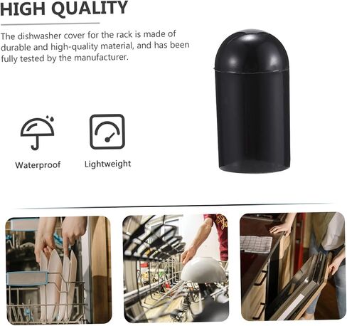 100pcs Dishwasher Rack Caps Black PVC Prong Protectors for Dishwashers Replacement Covers for Upper Rack Prevents Scratches and Damage in Saudi Arabia