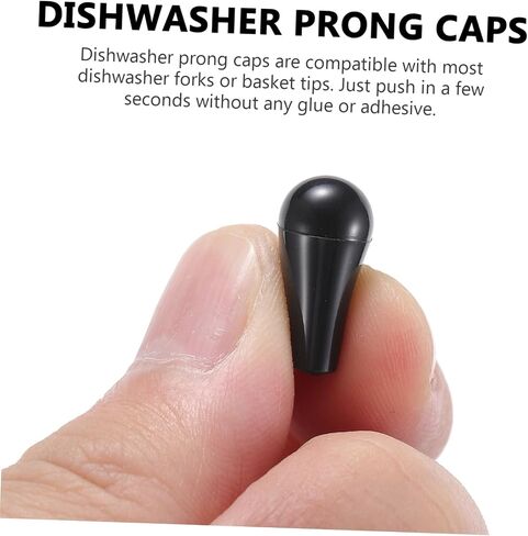 100pcs Dishwasher Rack Caps Black PVC Prong Protectors for Dishwashers Replacement Covers for Upper Rack Prevents Scratches and Damage in Saudi Arabia