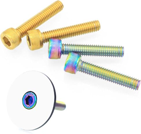 4pcs Titanium Stainless Steel Bike Headset Cap Screws and Lightweight for Mountain and Road Bicycles Great Accessory for Enhanced Style and Performance in Saudi Arabia