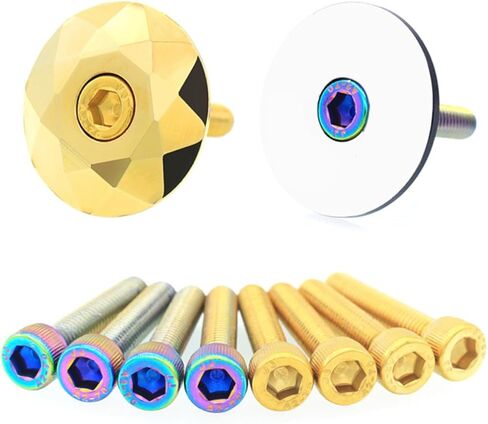 4pcs Titanium Stainless Steel Bike Headset Cap Screws and Lightweight for Mountain and Road Bicycles Great Accessory for Enhanced Style and Performance in Saudi Arabia