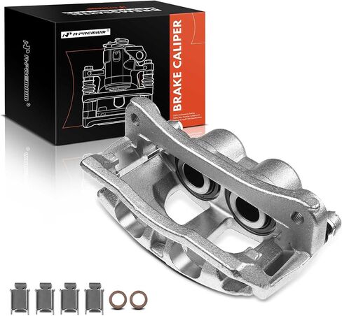 مجموعة الفرجار الفرامل قرص A-premium مع قوس متوافق مع نماذج Dodge و RAM المختارة-3500 2011-2018 ، 4000 2012-2016 ، RAM 3500 2009-2010-جانب الركاب الأيمن الخلفي in Saudi Arabia