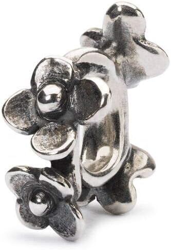 TROLLBEADS Flower Wreath Bead - Elegant Silver Charm with Nature-Inspired Design | Authentic Charm | Silver 925 | Nature, Animals & Flowers Collection | Designed by Søren Nielsen in Saudi Arabia