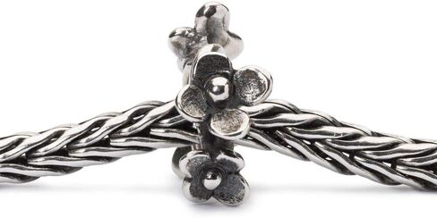 TROLLBEADS Flower Wreath Bead - Elegant Silver Charm with Nature-Inspired Design | Authentic Charm | Silver 925 | Nature, Animals & Flowers Collection | Designed by Søren Nielsen in Saudi Arabia