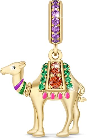 GNOCE CAMEL Charm Gold Plated 925 Sterling Silver Ship of the Desert Pendant Bead Fit for Bracelet/Necklace Luck Charms Gift Women in Saudi Arabia