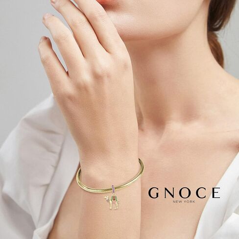 GNOCE CAMEL Charm Gold Plated 925 Sterling Silver Ship of the Desert Pendant Bead Fit for Bracelet/Necklace Luck Charms Gift Women in Saudi Arabia