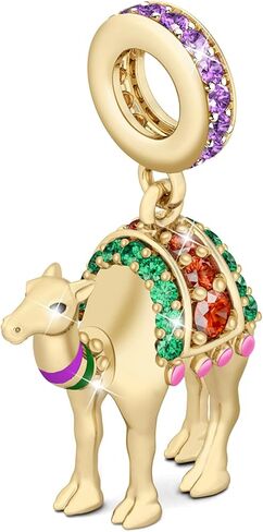 GNOCE CAMEL Charm Gold Plated 925 Sterling Silver Ship of the Desert Pendant Bead Fit for Bracelet/Necklace Luck Charms Gift Women in Saudi Arabia