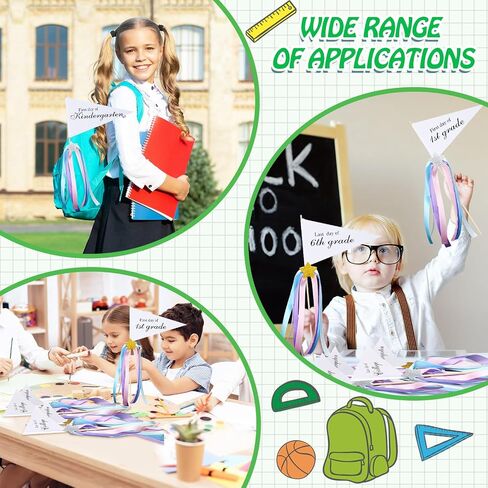 TaoBary 34 Packs First Day of School Flag DIY Back to School Pennants Last Day Pennants Flag Reusable 17 Grades Photo Prop with Stars and Stick for Preschool to College Welcome Classroom Decoration in Saudi Arabia