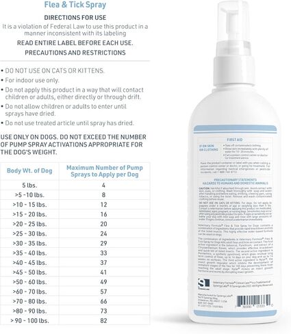 Veterinary Formula Flea and Tick Spray for Dogs, 8 oz – Easy-to-Use Dog Flea Shampoo and Spray Bundle in Kuwait